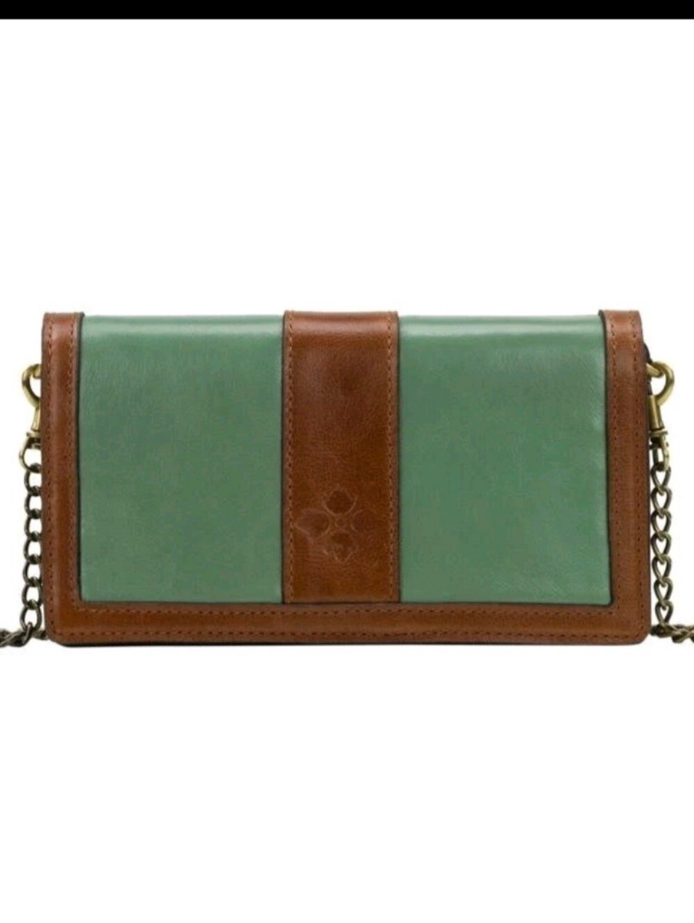 Patricia Nash Gemma Leather Crossbody Wallet - Green and Brown